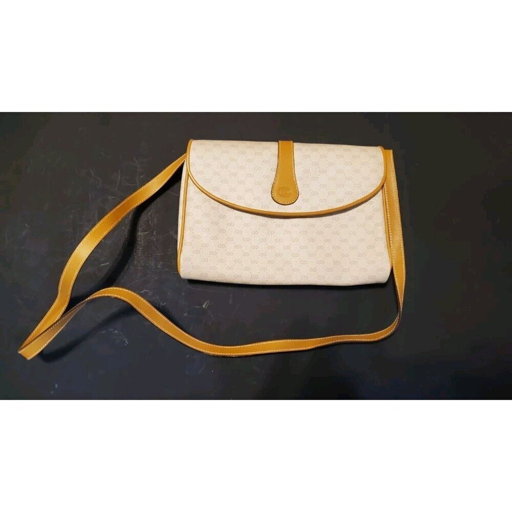 Gucci Vintage Bag Crossbody Purse GG Supreme Brown Authentic